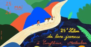 Affiche Salon du livre jeunesse de Montauban 2019 "en Chemin"