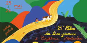 Affiche du salon du livre jeunesse de Montauban "en Chemin"